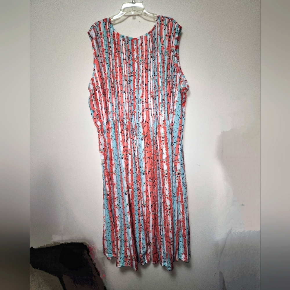 Woman Within Floral Seeveless Maxi Dress 4X